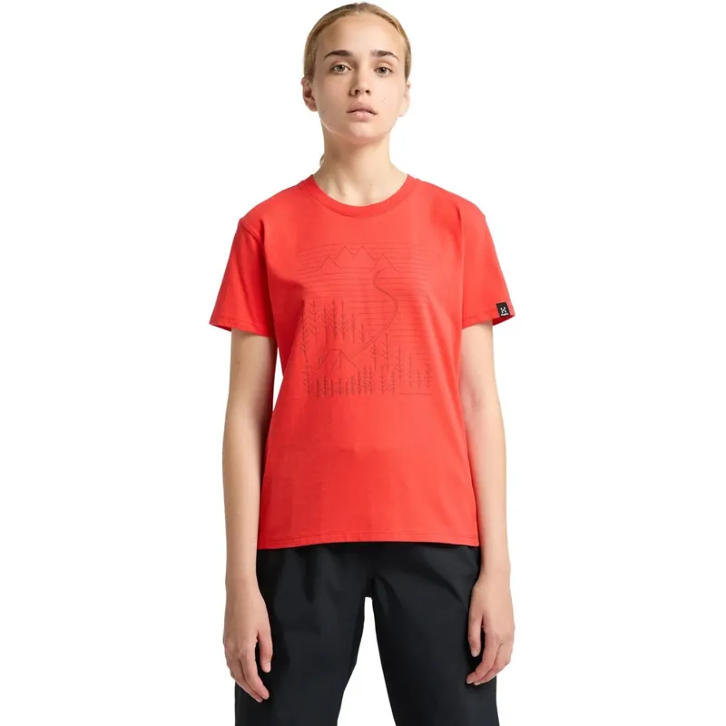 Super-Preis Haglöfs Camp T-Shirt Damen - poppy red 5LI
