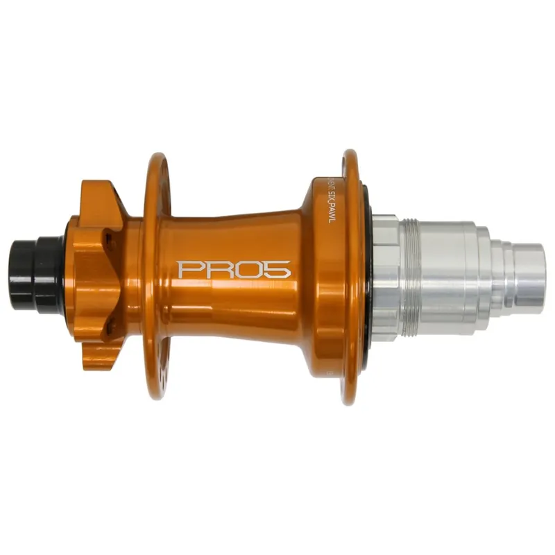 Hope Pro 5 Hinterradnabe - 6-Bolt - 12x142mm SRAM XDR - orange Abverkauf