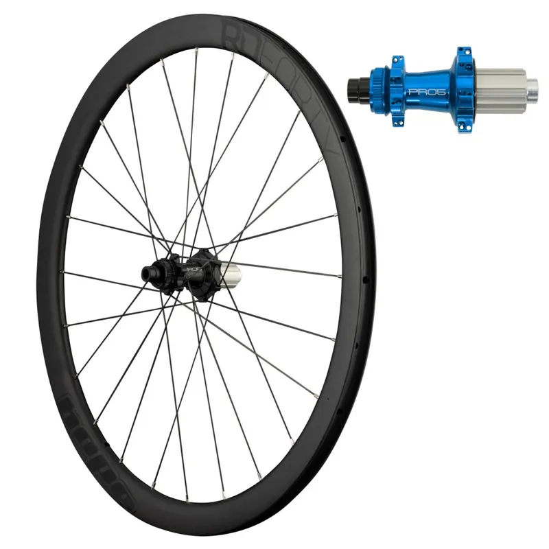 Rabatt Hope RD40 Pro 5 Straight Pull Hinterrad - 28" Carbon Clincher 24-Loch Centerlock - 12x142mm - HG blau