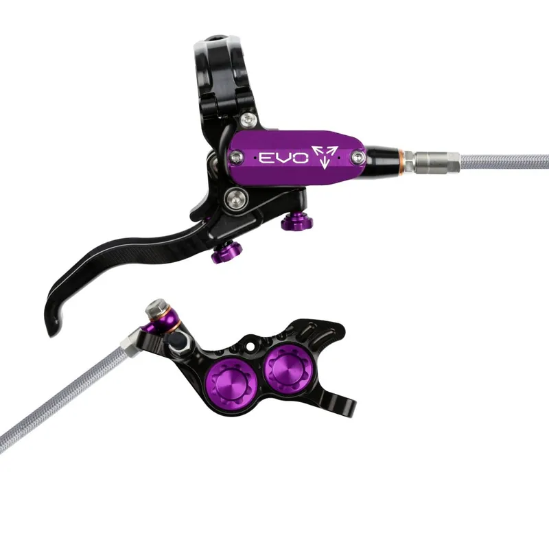 Hope Tech 4 EVO GR4 Scheibenbremse Stahlflex - schwarz/lila – Hebel rechts Preis Gesenkt