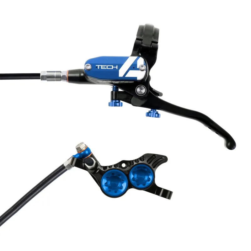 Hope Tech 4 V4 Scheibenbremse - schwarz/blau - Hebel rechts Preis Gesenkt