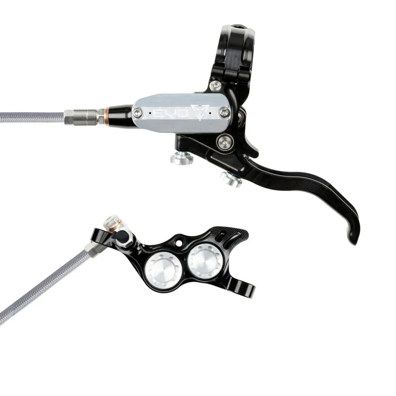 Preis Gesenkt Hope Tech 4 EVO TR4 Scheibenbremse Stahlflex - schwarz/silber – Hebel links