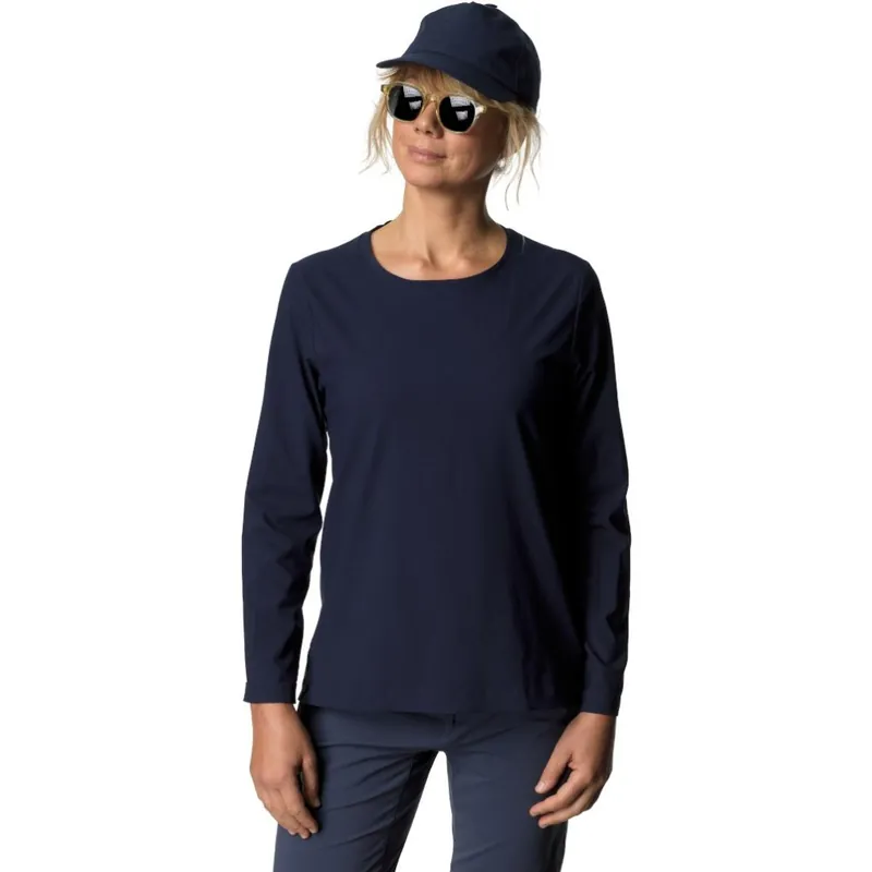 Ausverkauf Houdini Cover Crew Langarmshirt Damen - Blue Illusion