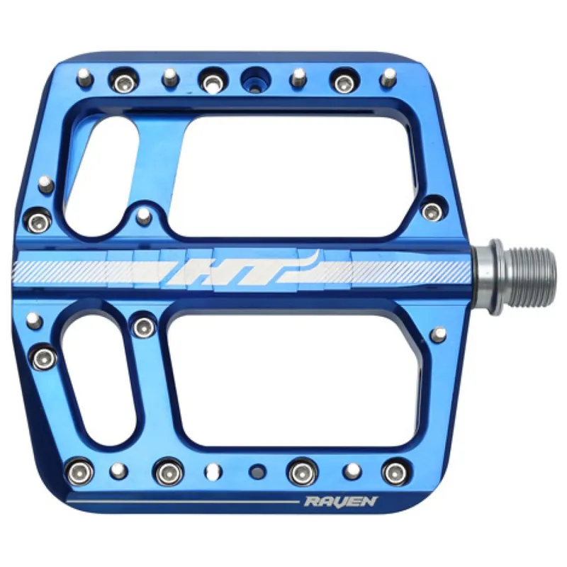 Sonderangebot HT ANS12 Plattformpedale - Raven NANO-S CrMo-Achse - royal blue