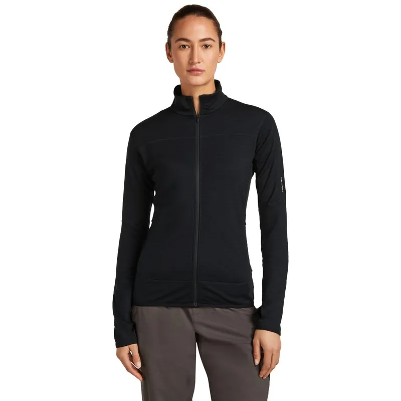 Direkt Vom Hersteller Icebreaker Merino 300 RealFleece™ Descender Jacke Damen 0A57CR - Schwarz