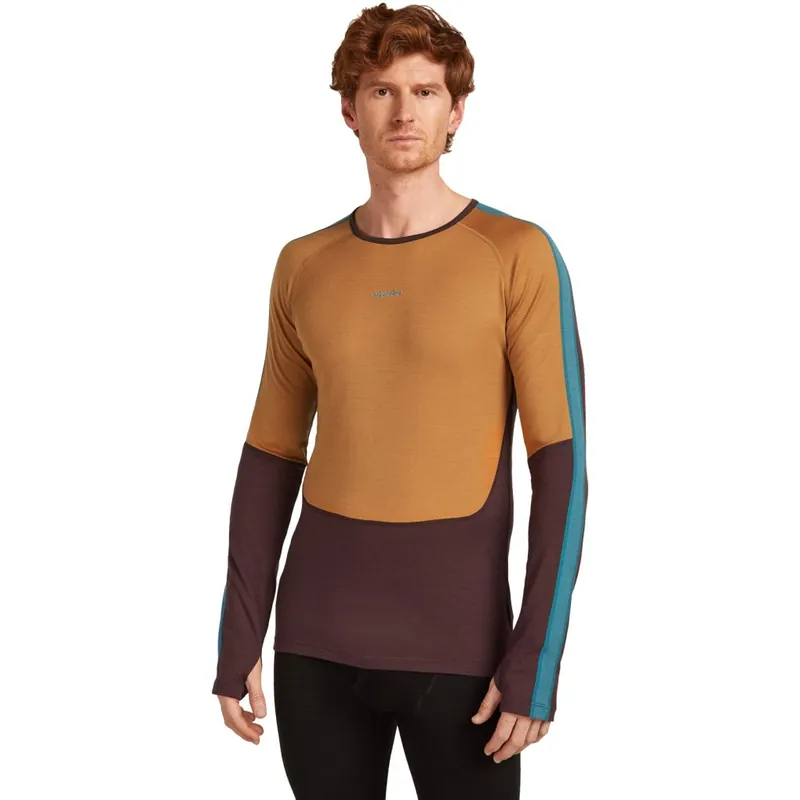 Icebreaker Merino 200 Oasis+ Langarmshirt mit Rundhalsausschnitt Herren - Java/Trail/Topaz Online Kaufen