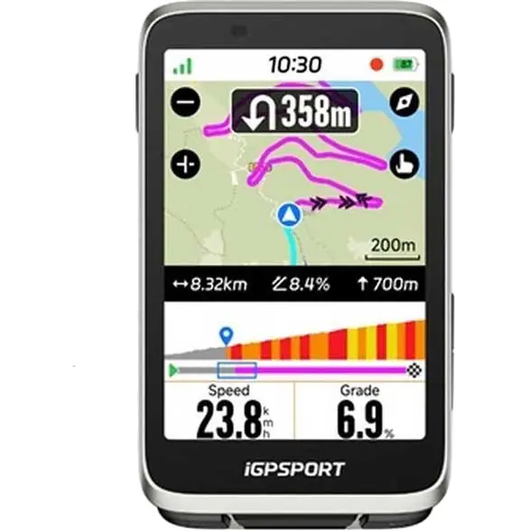 Markenprodukt iGPSPORT BiNavi GPS Fahrradcomputer - silber