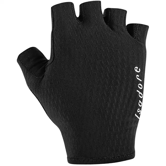Markenprodukt Isadore Signature Kurzfinger-Radhandschuhe - Schwarz