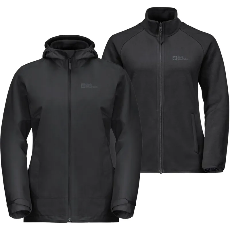 Jack Wolfskin Moonrise 3-in-1 Jacke Damen - schwarz Geprüft