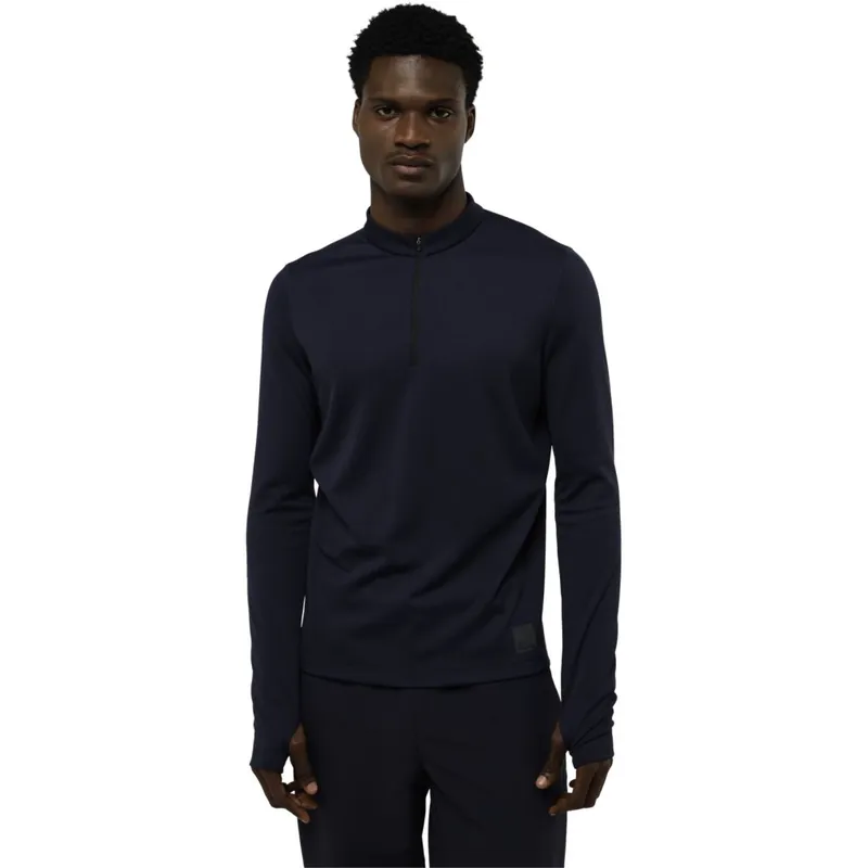 Sonderaktion Jack Wolfskin Bike Commute Half Zip Langarmshirt Trikot Herren - dark navy