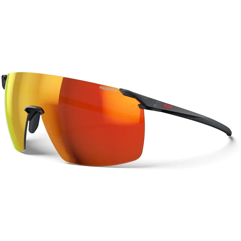 Neue Ware Julbo Faster L Reactiv 1-3 Light Amplifier Sonnenbrille - Black / Multilayer Red