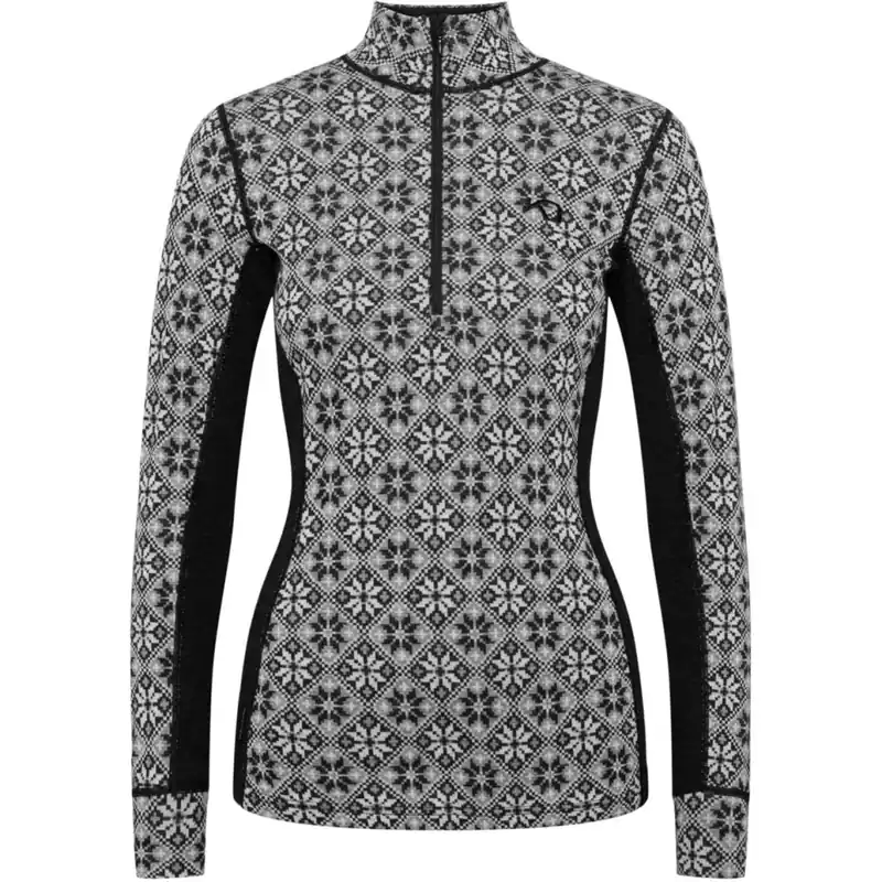 Kari Traa Rose Half Zip Unterhemd Damen - schwarz Markenware