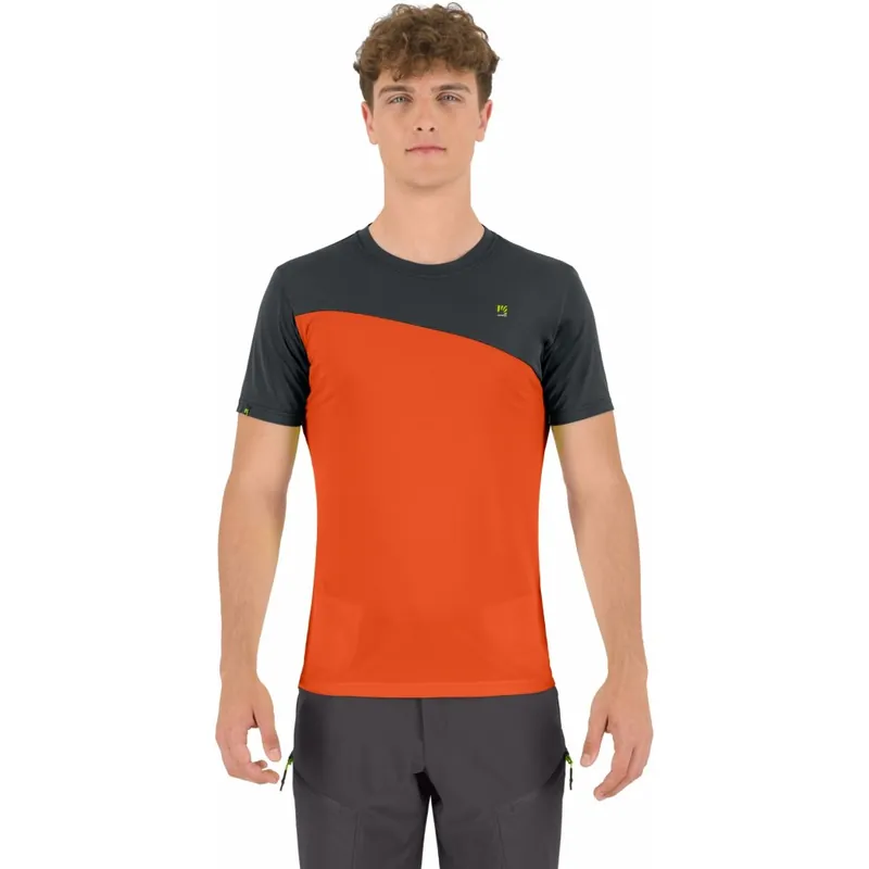 Solange Der Vorrat Reicht Karpos Averau T-Shirt Herren - orange/woodl.gray