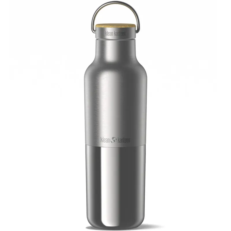 Preiswert Klean Kanteen RISE Reflect VI Isolierflasche 592ml mit Bamboo Loop Cap - brushed stainless