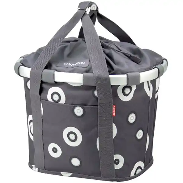 KLICKfix Reisenthel 0303 Fahrradkorb - 15L - bubbles anthrazit Neu Im Sortiment
