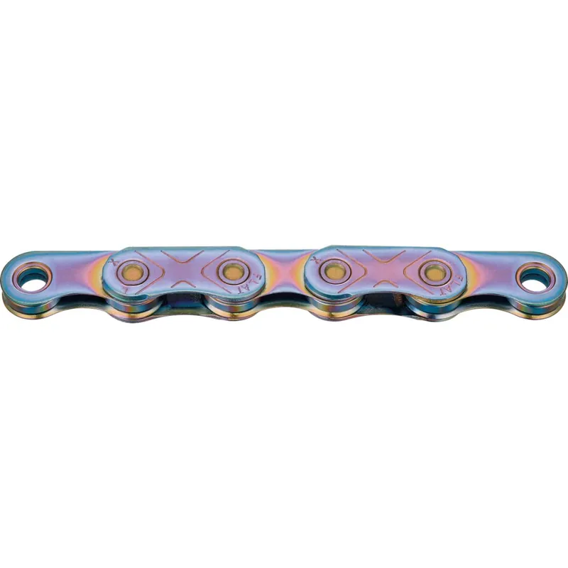 KMC X-Flat Kette - WAXED 12-/13-fach - aurora blue Preisreduziert