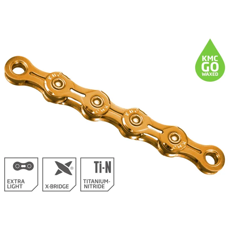 KMC XEL Kette - WAXED TiN Gold 11-fach - gold Echt