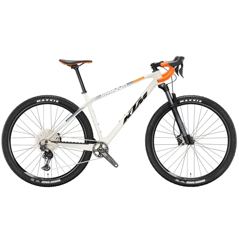 Begrenztes Angebot KTM X-Myroon Pro - 29" Carbon Gravel Bike - 2026 - opal white (black+orange)