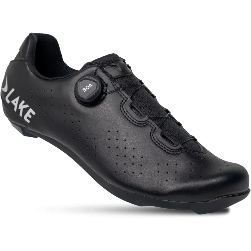 Lake CX178 Rennradschuhe Herren - X Wide - schwarz/silber Neu Im Sortiment