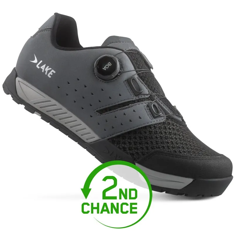 Lake MX201 Flat MTB Schuhe Herren - grau/schwarz - B-Ware Super-Preis