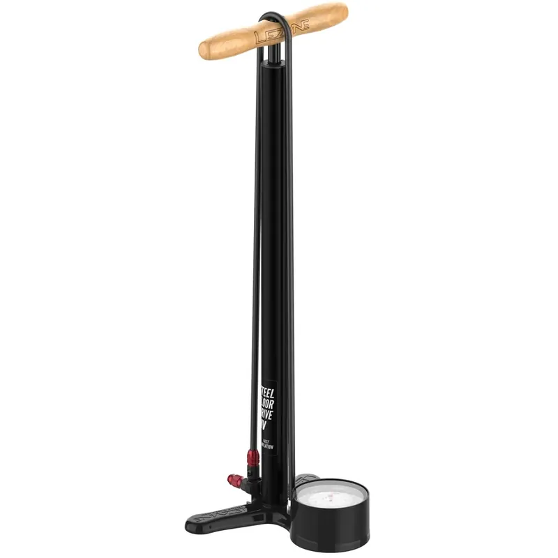 Lezyne Steel HV Floor Drive Standpumpe - schwarz matt Echt