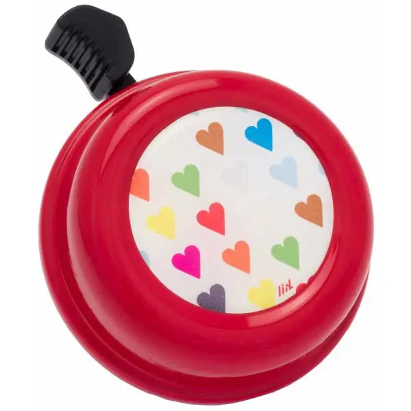 Geprüft Liix Colour Bell Fahrradklingel - Polka Hearts Red