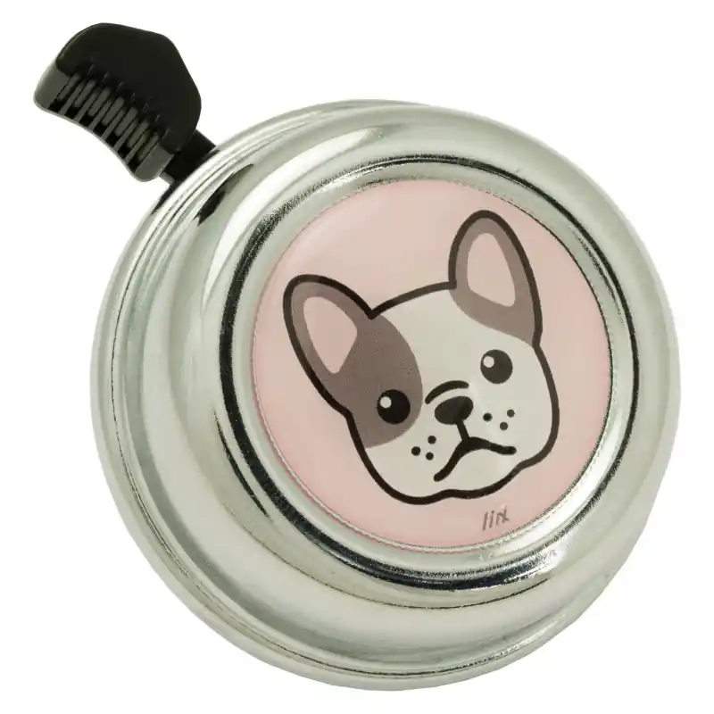 Liix Colour Bell Fahrradklingel - French Batdog Chrome Kracherpreis