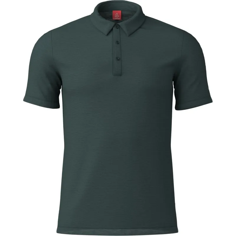 Top-Angebot Löffler Merino-Tencel™ Poloshirt Herren - forest 365