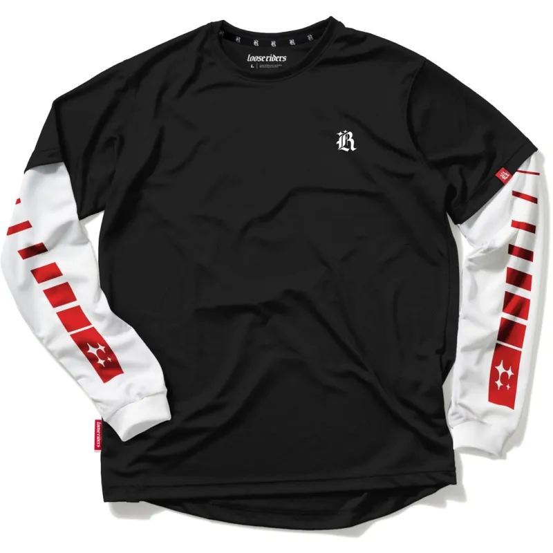 Super-Preis Loose Riders Tech Langarm-Trikot Herren - Shutter TWFR Black