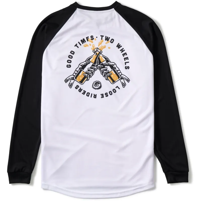 Schneller Versand Loose Riders Grip It! Langarmtrikot Herren - Good Times White