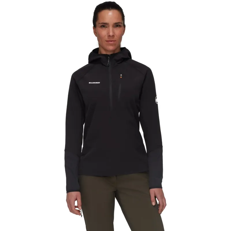 Mammut Madris Light Half Zip Kapuzenpullover Damen - schwarz Preisknaller