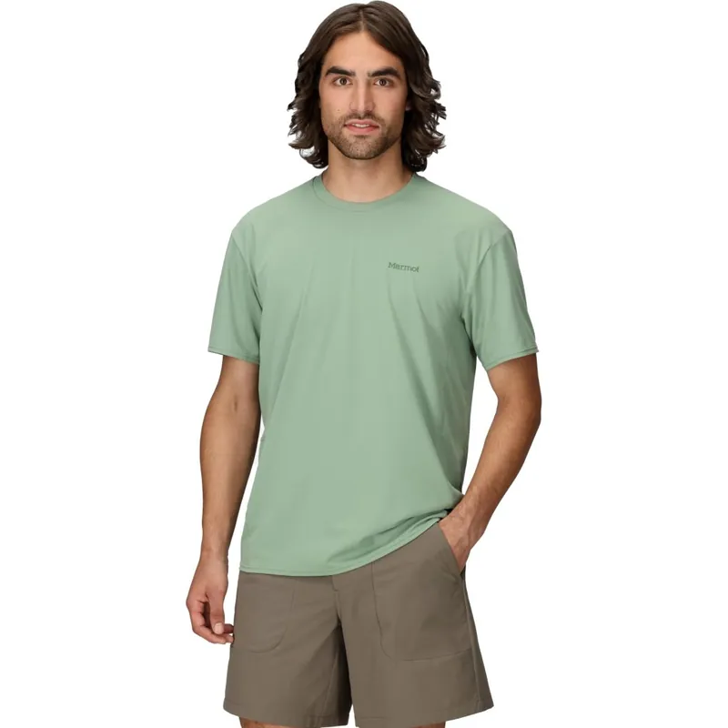 Must-Have Marmot AirExchange SolarShield Crew Kurzarmshirt Herren - agate green