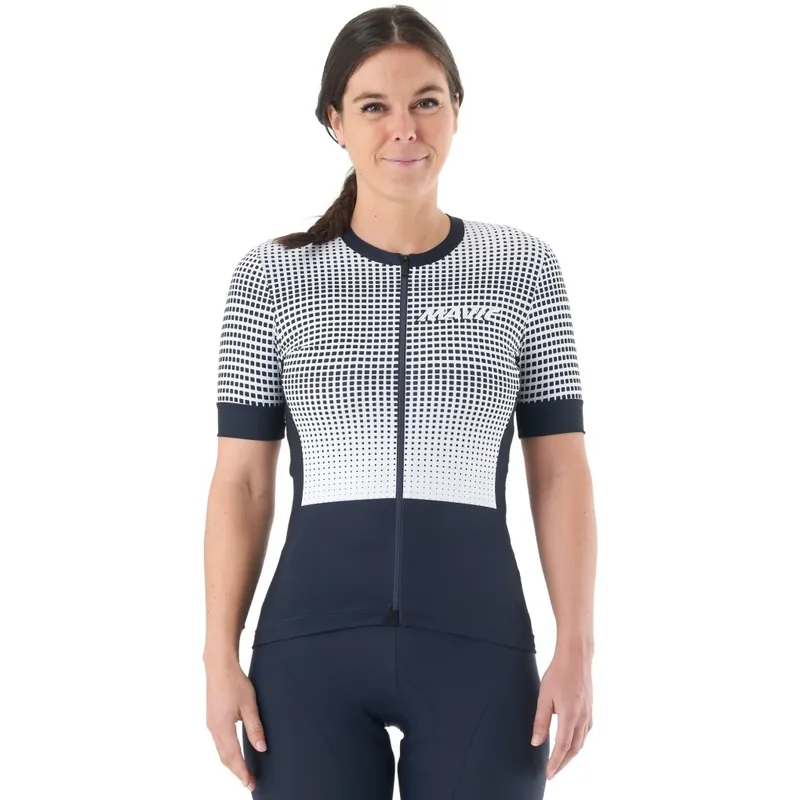 Heißes Angebot Mavic Aksium Graphic Radtrikot Damen - stripes/deep blue