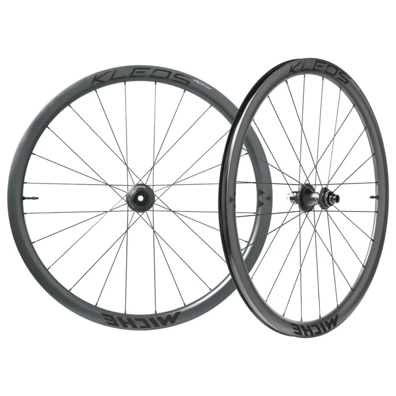 Abverkauf Miche Kleos RD 36 Laufradsatz - 28" Carbon Tubeless Centerlock - 12x100mm 12x142mm - schwarz - Shimano HG L