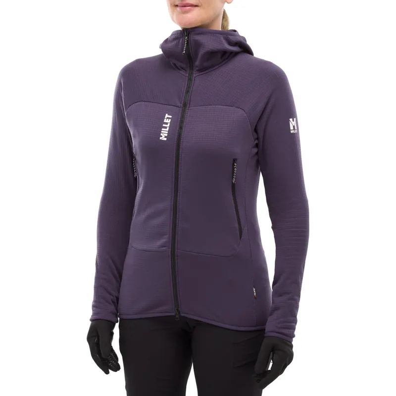 Schnäppchen Millet Fusion Grid Kapuzen-Fleecejacke für Damen - Purple Velvet