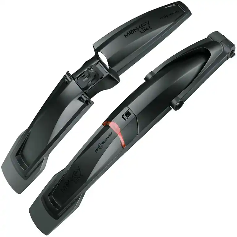 MonkeyLink ML Fender Set MTB Recharge, 26-29" Radschützer inkl. Rücklicht - schwarz Finale Aktion