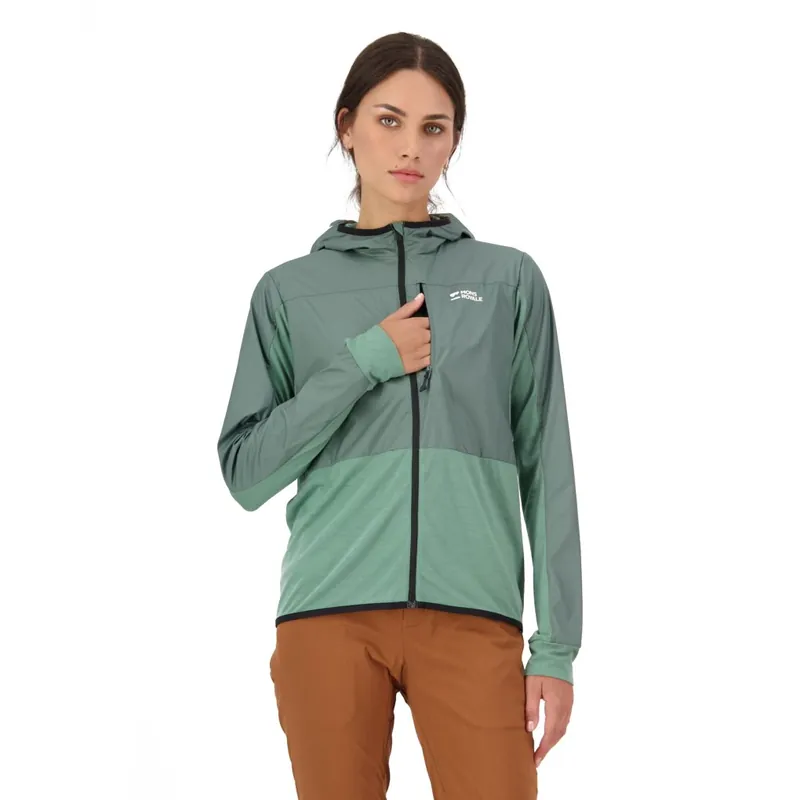 Zertifiziert Mons Royale Diversion Merino Windjacke Damen - thyme / cypress