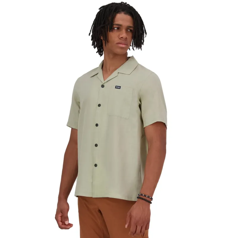 Mons Royale Breezer Merino Kurzarm-Hemd Herren - dried eucalyptus Direktkauf