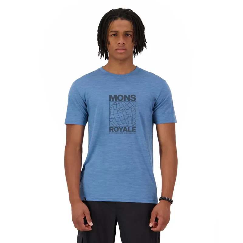 Online Kaufen Mons Royale Zephyr Merino Tencel™ T-Shirt Herren - steel blue