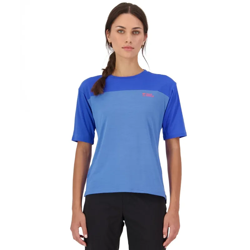 Mons Royale Diversion Merino Fahrrad-Kurzarmtrikot Damen - ocean / ultramarine Must-Have