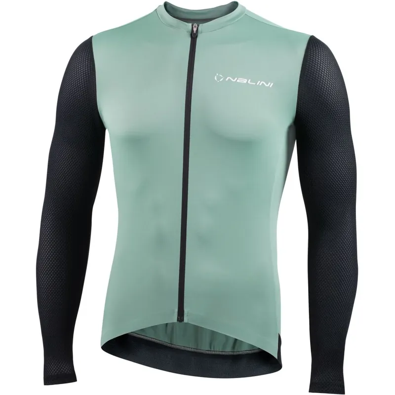 Nalini Pure Gravel Langarm-Radtrikot Herren - turquoise/black 4180 Meistverkauft