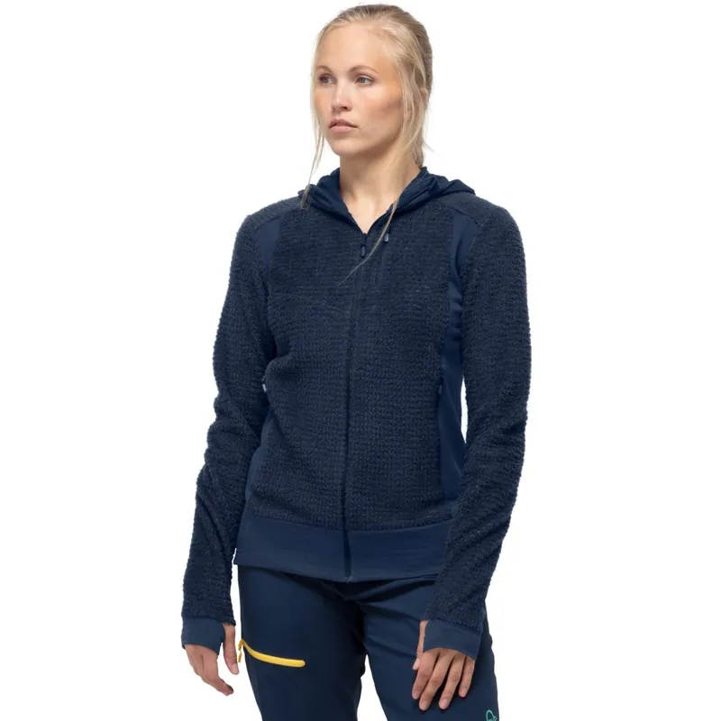 Norrona falketind Alpha120 Zip Hood Jacke Damen - Indigo Night Wochenendangebot