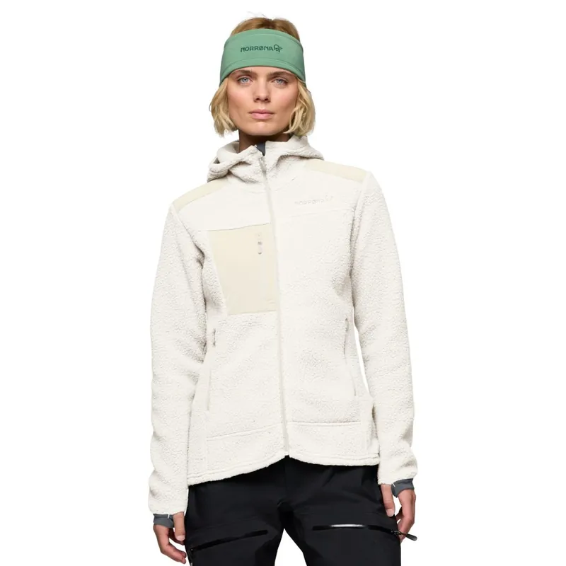 Norrona trollveggen warm3 Kapuzenjacke Damen - Whisper White Neuheit
