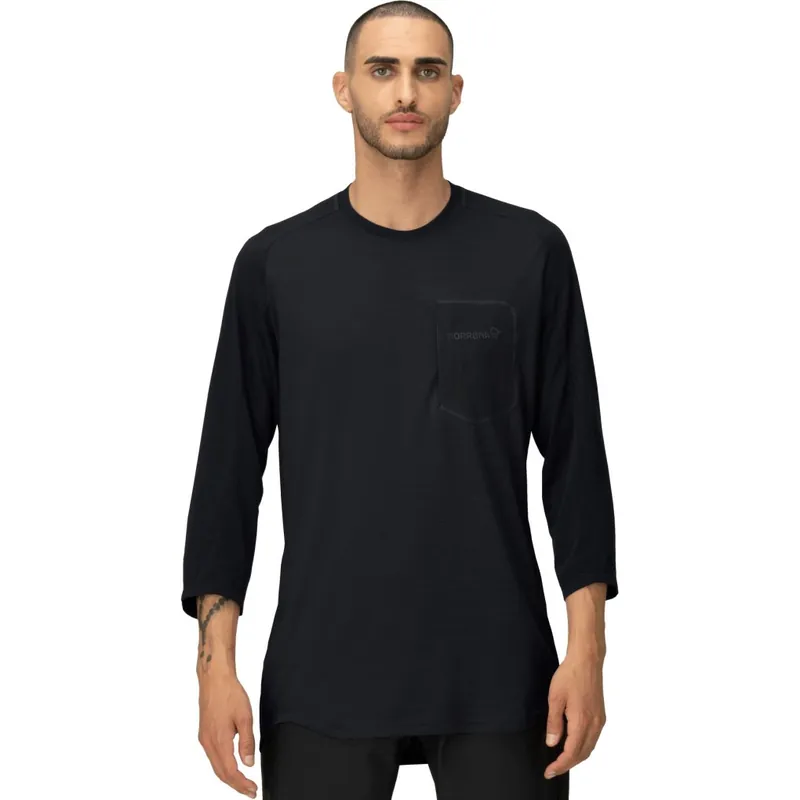 Mega-Angebot Norrona skibotn equaliser merino 3/4 T-Shirt Herren - Caviar