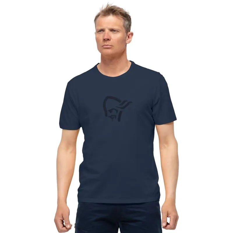 Neuheit Norrona /29 cotton viking T-Shirt Herren - Indigo Night/Sky Cap