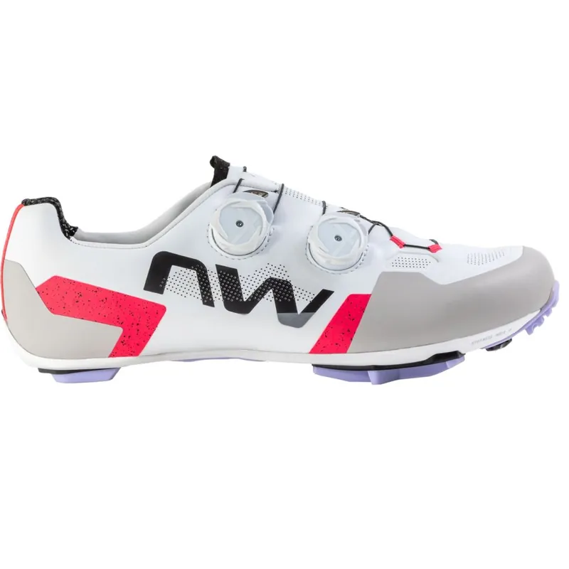 Geprüft Northwave Extreme X Schuhe - white/lilac/red 173