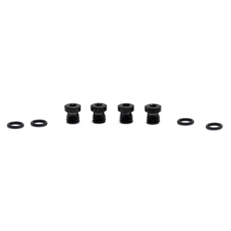 Finale Aktion OAK Components Entlüftungsschrauben Set - Titan SRAM Bleedport DOT 4 Stück - schwarz