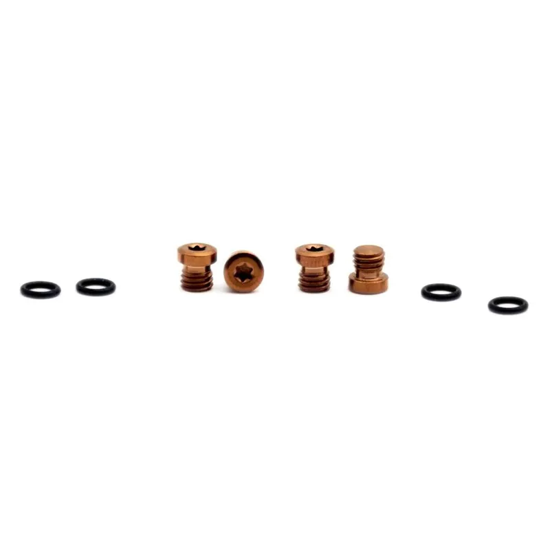 OAK Components Entlüftungsschrauben Set - Titan SRAM Bleedport DOT 4 Stück - kupfer Preis Gesenkt