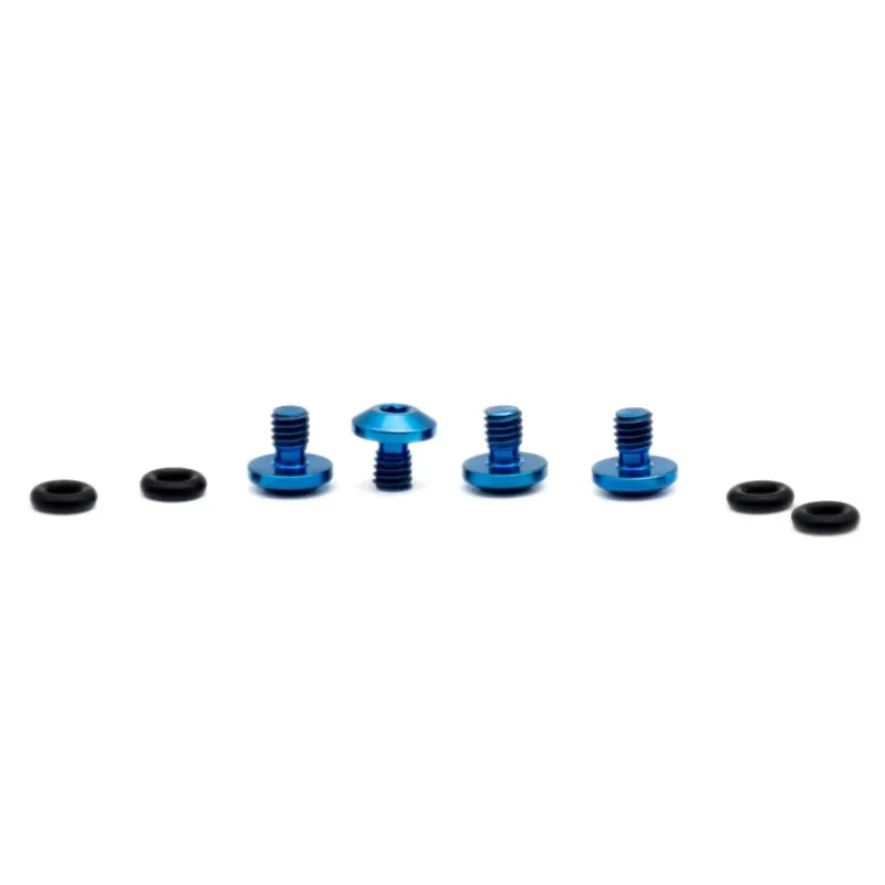 Neue Kollektion OAK Components Entlüftungsschrauben Set - Titan SRAM Bleedport Mineralöl 4 Stück - blau