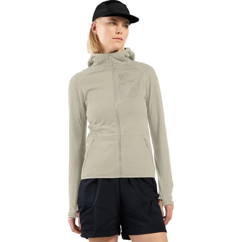 Odlo Ascent Mid Layer Kapuzenjacke Damen - agate gray Expressversand